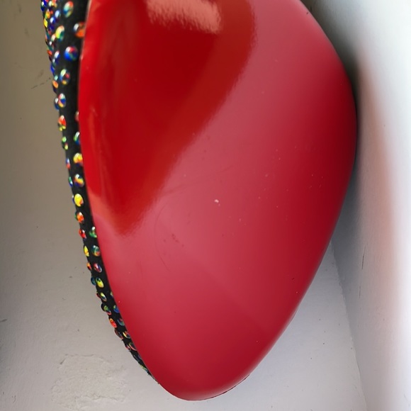 STUNNING CHRISTIAN LOUBOUTIN HEELS FIFI SUEDE 3D 39.5 Multi-color/black - Picture 7 of 9